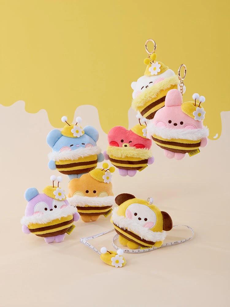 BT21 minini Honeyb Plush Toy Retractable Keychain