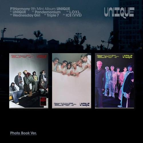[세트/앨범3종] P1Harmony - 미니9집 [UNIQUE] (Photobook Ver.)