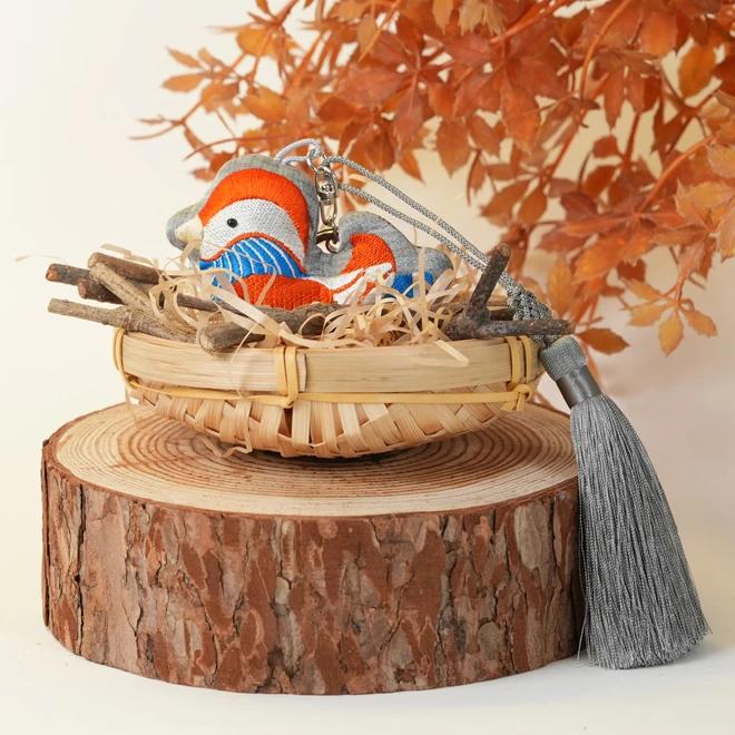 Goryeo Mandarin Duck Embroidered Keyring