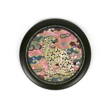 Embroidered Tiger Hand Mirror