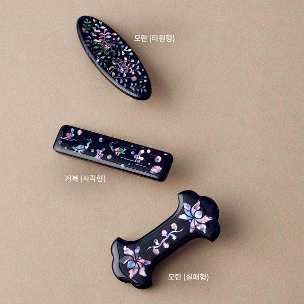 Mother-of-Pearl Inlaid Hair Pin (Single Item). Collaboration Product with Korea Craft and Design Foundation