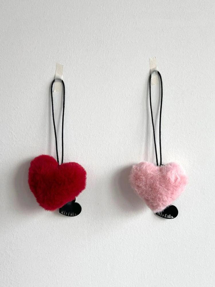 AB Fab Fluffy Heart Keyring