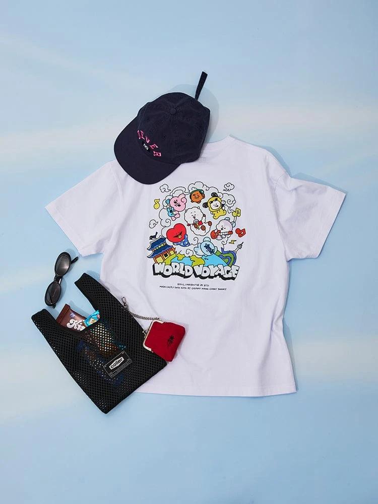 BT21 WORLD VOYAGE Short Sleeve T-Shirt White