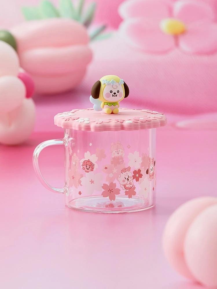 BT21 CHIMMY BABY Spring Fairy Glass Cup & Lid (430ml)
