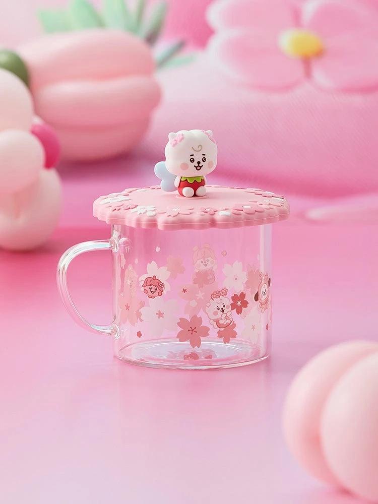 BT21 RJ BABY Spring Fairy Glass Cup & Lid (430ml)