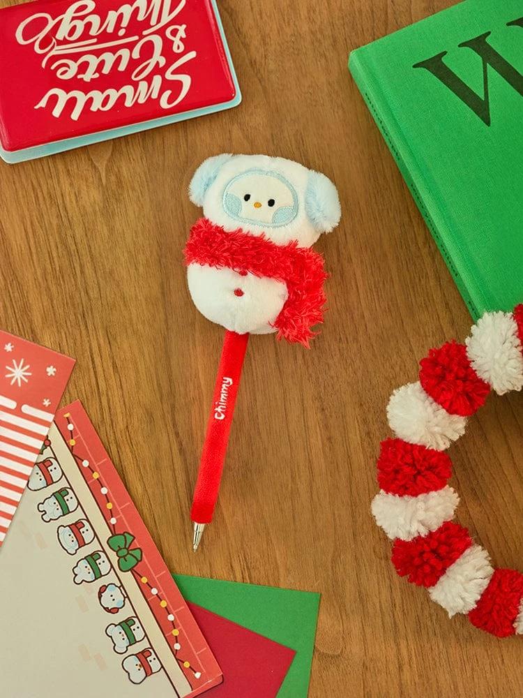 BT21 CHIMMY mini minini petit Holiday Snowman Plush Gel Pen