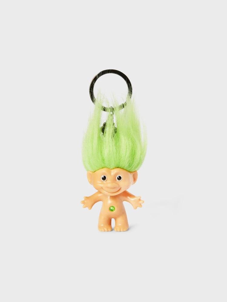 COLLE X Good Luck Troll PVC Figure Keychain Green