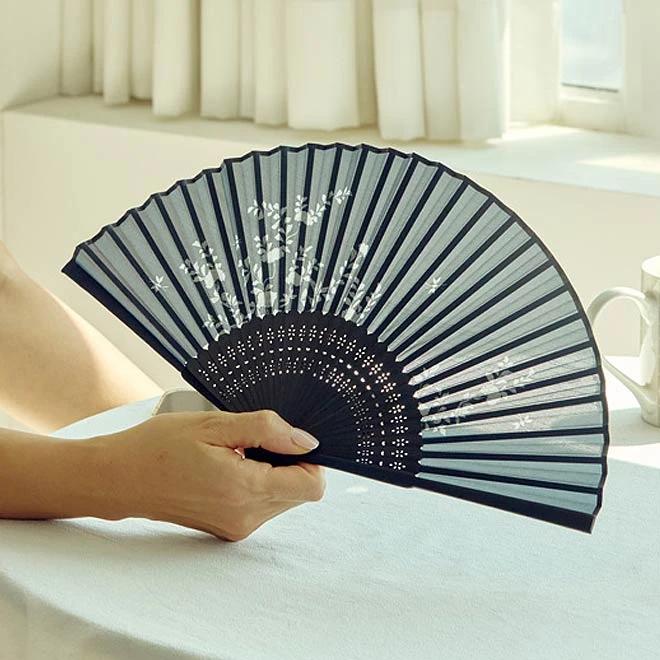 Fabric Fan (Mother-of-pearl Black)
