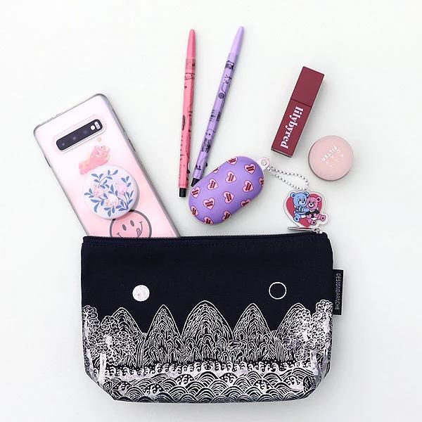 Sun, Moon and Five Peaks Pouch (Rainbow)