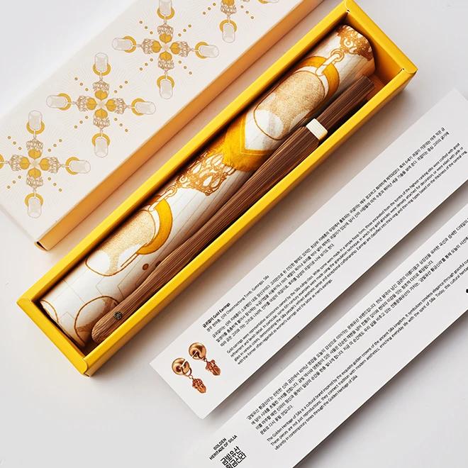 Silla Gold Crown Fan and Handkerchief Set APEC 2025 KOREA