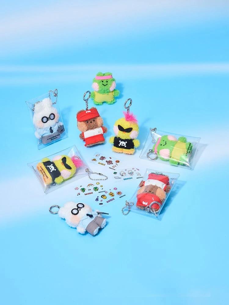LINE FRIENDS minini Winter World Plush Keyring Pouch Set