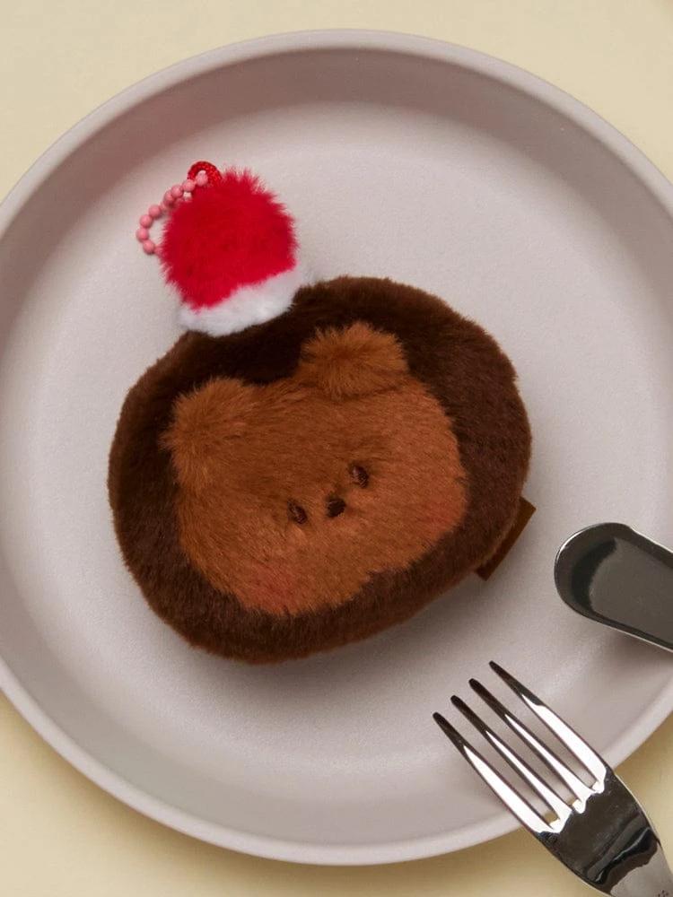LINE FRIENDS minini Dessert Cafe Bunini Choco Roll Plush Keychain