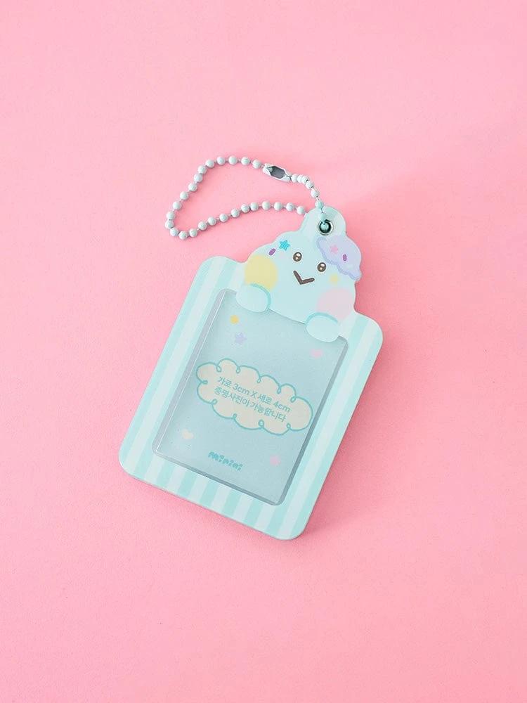 LINE FRIENDS minini Renini Ice Cream ID Photo Keyring