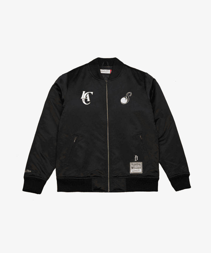 [SUGA X NBA] GLITCH BOMBER JACKET (CLIPPERS) (Weverse)