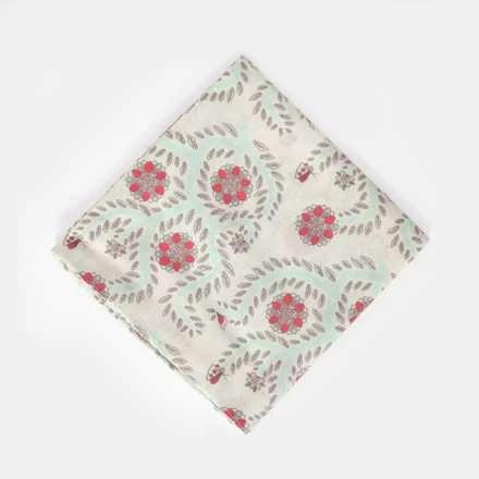 Single-layer Bojagi with Lotus Pattern Beige