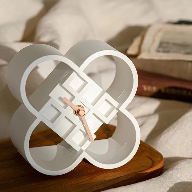 Lotus Pattern Table Clock
