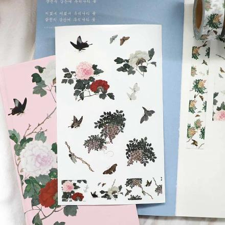 Nam Gye-u Flowers and Butterflies Deco Stickers