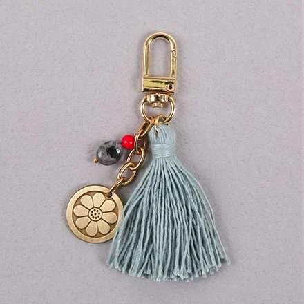 Lotus Pattern Keychain (Sky Blue)