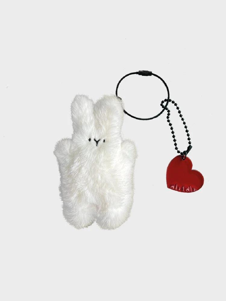 AB FEV Happy Bunny Keyring white