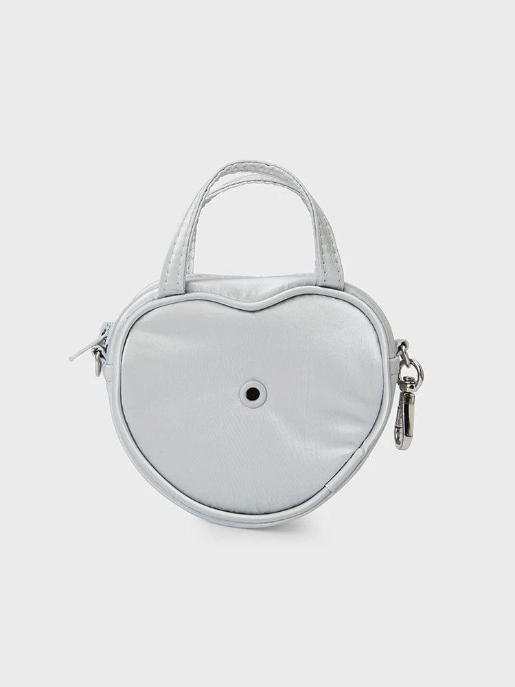 COLLER Mini Apple Keyring Pouch Pearl Gray