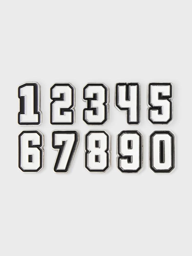 COLLE Metal Number Sticker White VER.2