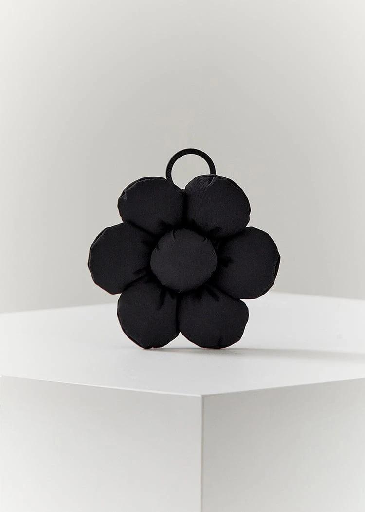 COLLE Big Flower Padding Keyring Black