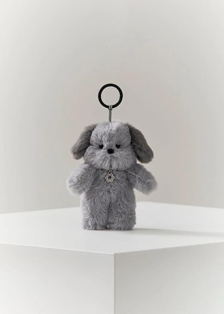 Collage Perry Puppy Plush Keyring Gray
