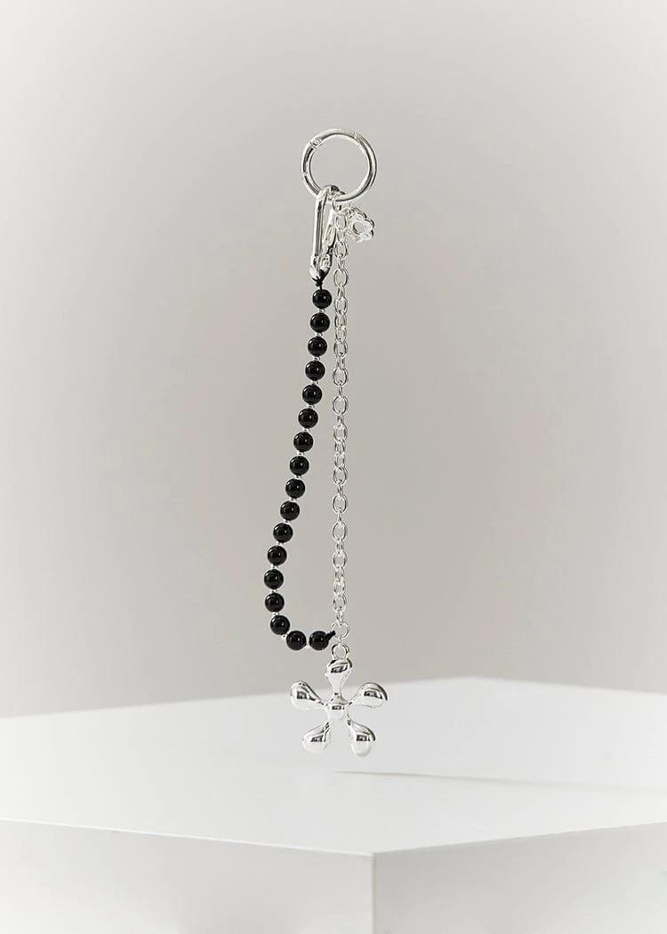 KOLLE Metal Long Beads Keyring Black