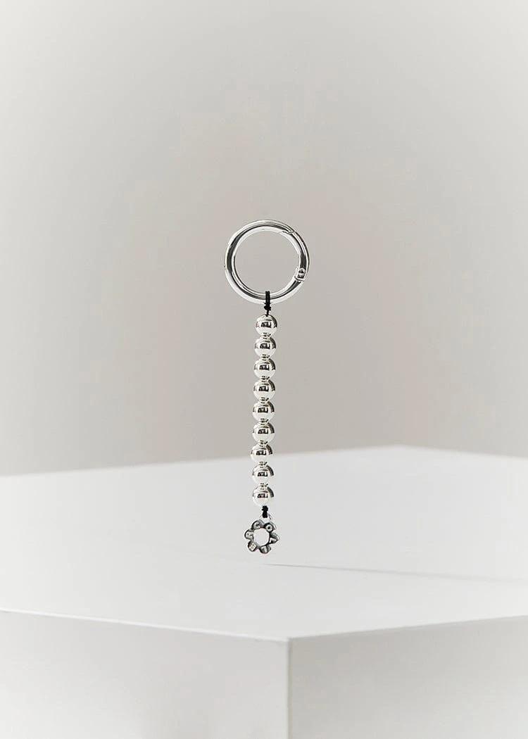 Colle Metal Custom Beads Keyring Silver
