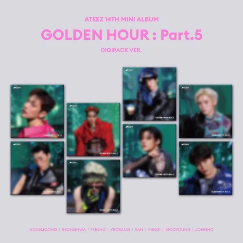 Apple Bonus SET (8 Albums) ATEEZ - GOLDEN HOUR : Part.5 (DIGIPACK VER.)