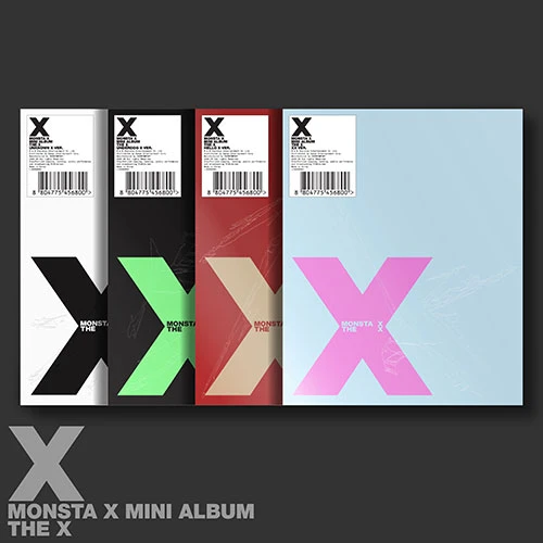 SET/4 Album EA MONSTA X - MINI ALBUM [THE X] (UNKNOWN X VER./ UNDERDOG X VER./ HELLO X VER./ XX VER.)