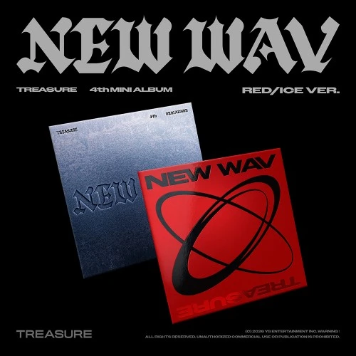 TREASURE - 4th MINI ALBUM [NEW WAV] RED/ICE VER. (Album 2 EA SET)