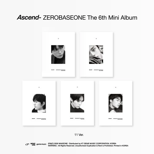 ZEROBASEONE - The 6th Mini Album [Ascend-] 11 Ver. SET/5 Albums