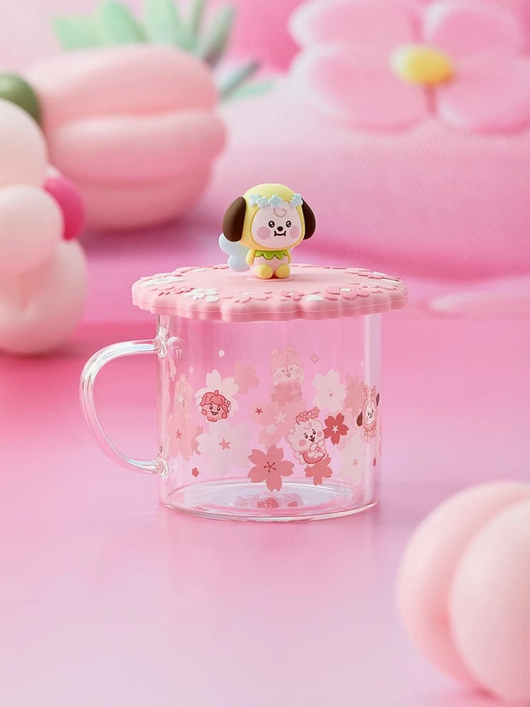 BT21 CHIMMY BABY Spring Fairy Glass Cup & Lid (430ml)