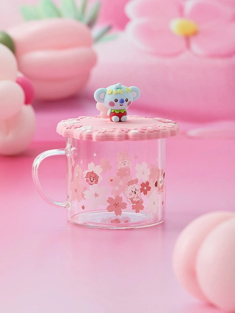 BT21 KOYA BABY Spring Fairy Glass Cup & Lid (430ml)
