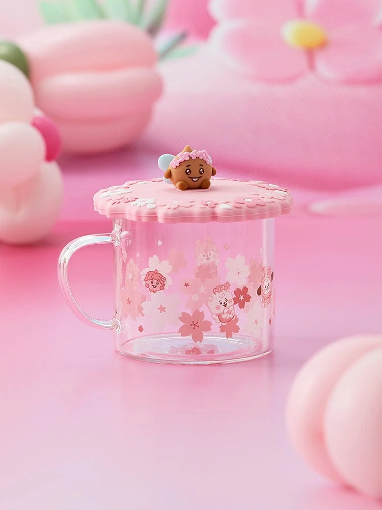 BT21 SHOOKY BABY Spring Fairy Glass Cup & Lid (430ml)