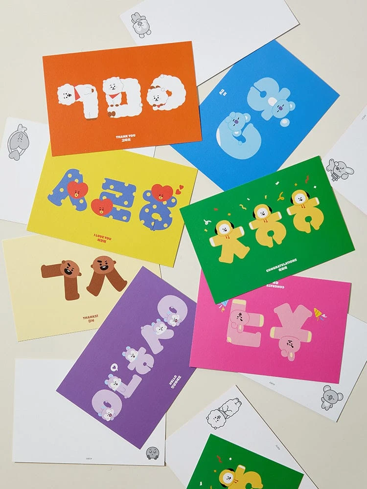 BT21 Souvenir Korean Postcard