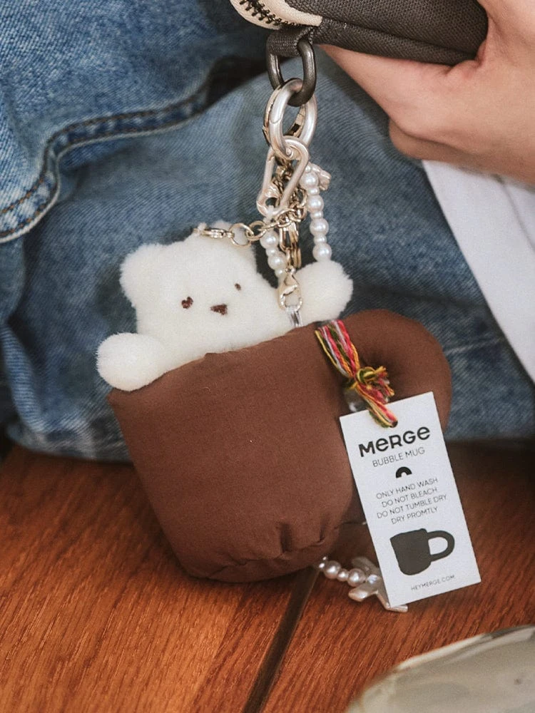 COLLER mini Furry Bear X MERGE Espresso Mug Keychain Set