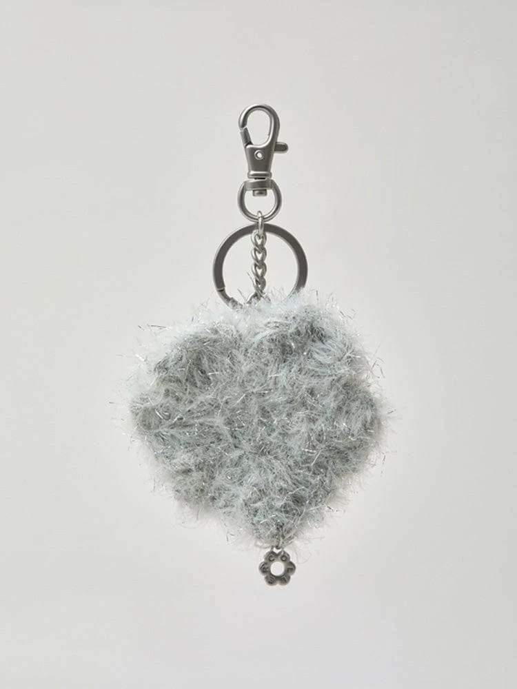 Koleh Knit Flower Keyring Silver