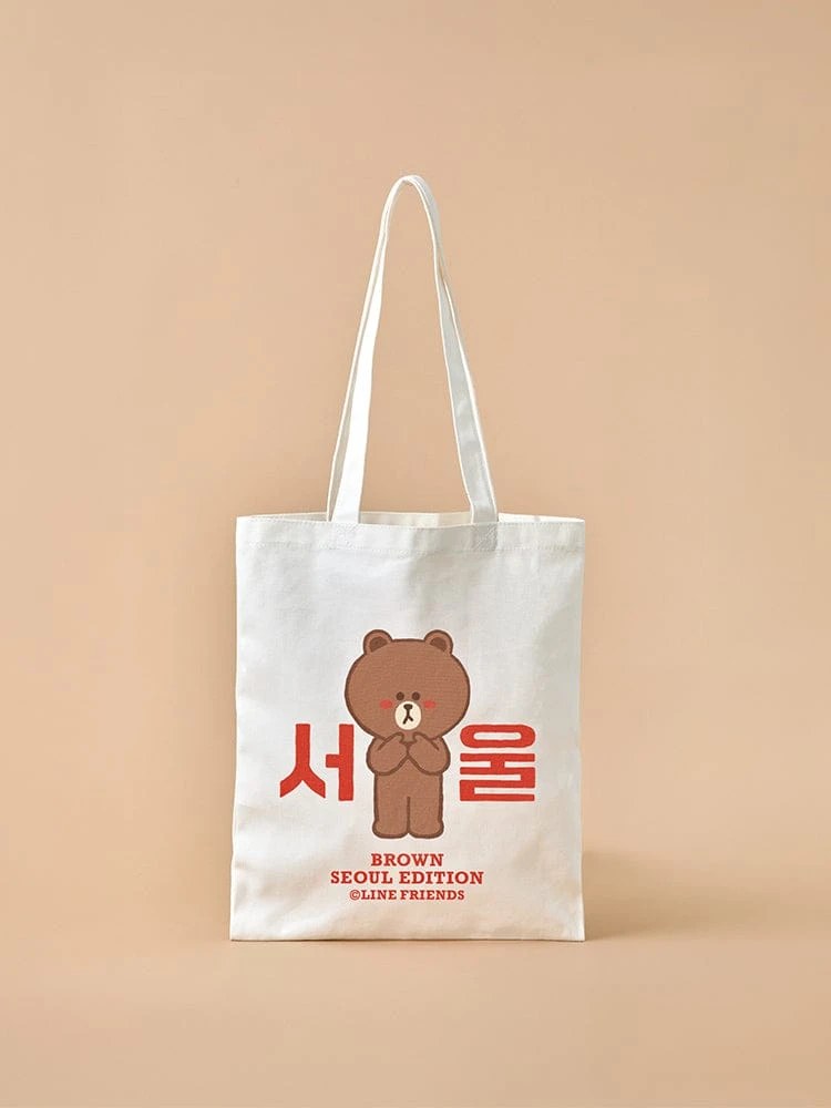LINE FRIENDS BROWN SEOUL EDITION ECO BAG