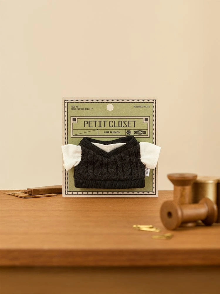 LINE FRIENDS Petit Closet Black Knit