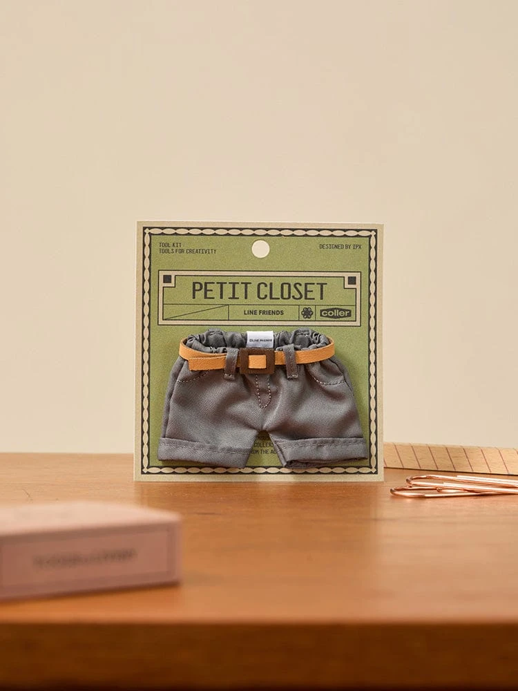 LINE FRIENDS Petite Closet Gray Belt Pants