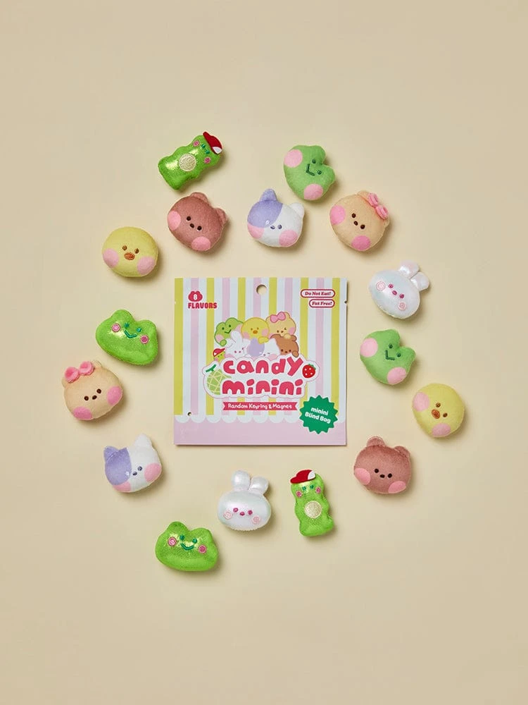 LINE FRIENDS minini Dessert Cafe Plush Figure Magnet Blind Box