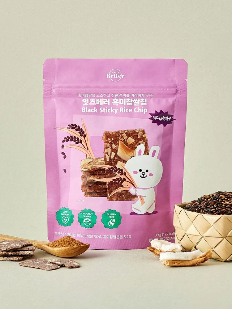 LINE FRIENDS Black Rice Sticky Rice Chips
