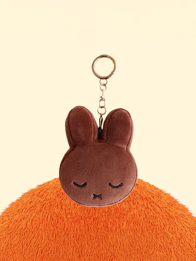Miffy Sleeping Melanie Face Keychain (Brown)