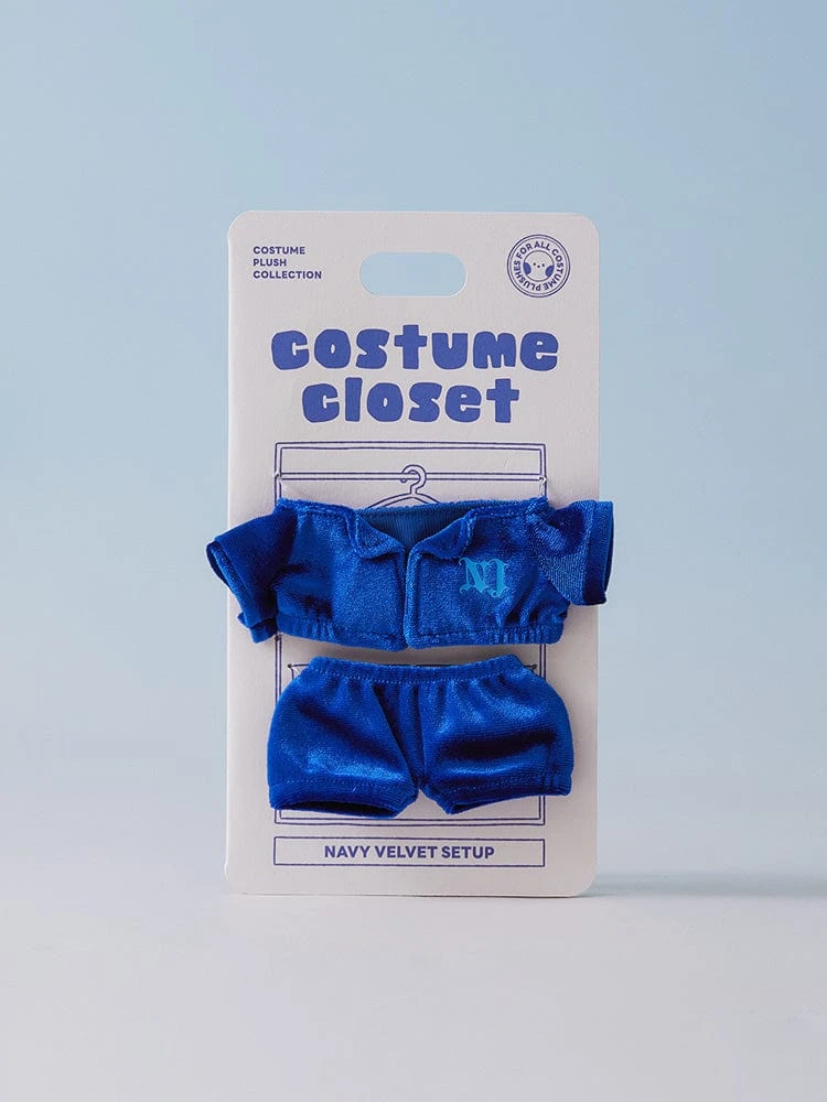 bunini Doll Closet How Sweet Navy Velvet Set